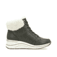 Grüne remonte Damen Schnürstiefel D0T77-52 mit wasserabweisender TEX-Membran. Schuh von hinten.