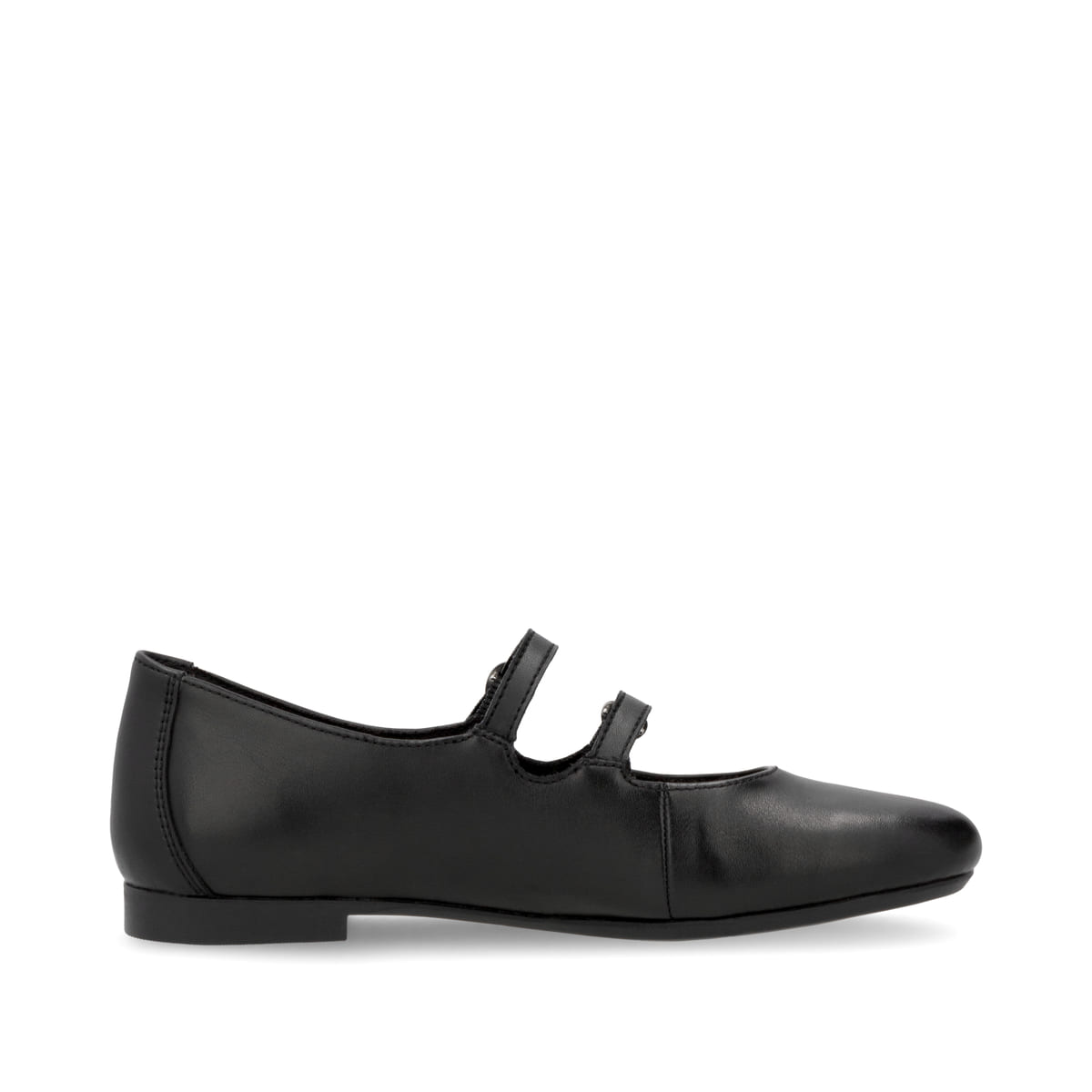 Schwarze remonte Damen Loafer D0K11-00 mit einer Schnalle. Schuh Innenseite.