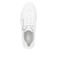 Weiße remonte Damen Sneaker Low D2G01-80 mit Reißverschluss sowie Komfortweite G. Schuh von oben.