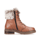 Zimtbraune remonte Damen Schnürstiefel D0B74-24 mit griffiger Glass-Fibre Sohle. Schuh Innenseite