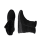 Schwarze remonte Damen Kurzstiefel D0T82-02 mit wasserabweisender TEX-Membran. Schuh von oben, liegend.