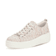 Bunte remonte Damen Sneaker D1C03-90 mit Schnürung sowie der Komfortweite G. Schuh seitlich schräg.