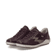 Weinrot-bronzene remonte Damen Schnürschuhe R1443-35. Schuhpaar seitlich schräg.