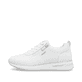 Weiße remonte Damen Sneaker Low D1G09-80 mit einem Reißverschluss. Schuh Außenseite.