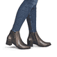 Bottines remonte métalliques pour femme R5172-90 avec fermeture éclair. Chaussure au pied.