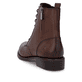 Bottines remonte marron pour femme D0F82-22 avec fermeture éclair. Chaussure vue de dessus.