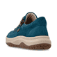 Petrolfarbene remonte Damen Schnürschuhe D3Q00-12. Schuh von hinten.
