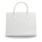 Sac à main remonte Q0765-80 blanc avec paillettes étincelantes et bretelle détachable ajustable. Arrière.