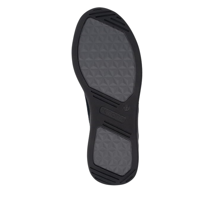 Dunkelblaue remonte Damen Sneaker D3V71-14 mit wasserabweisender TEX-Membran. Schuh Laufsohle.