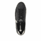 Baskets basses remonte noires pour femme D1C11-03 avec fermeture éclair. Chaussure vue de dessus.