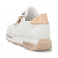 Weiße remonte Damen Sneaker Low D0H11-81 mit einem Reißverschluss. Schuh von hinten.