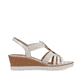 Blütenweiße remonte Damen Keilsandaletten R6264-80 mit Elastikeinsatz sowie Keilabsatz. Schuh Innenseite