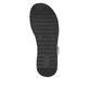 Schwarze remonte Riemchensandalen D1J55-00 mit einem Gummizug. Schuh Laufsohle.