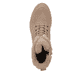 
Vanillebeige remonte Damen Schnürstiefel D1B74-60 mit einer dämpfenden Profilsohle. Schuh von oben