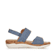Blaue remonte Riemchensandalen R6853-14 mit einem Klettverschluss. Schuh Innenseite.