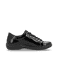 Schwarze remonte Damen Schnürschuhe D1E03-01 mit einem Reißverschluss. Schuh Innenseite.