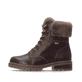 Dunkelbraune remonte Damen Schnürstiefel D0B74-25. Schuh Außenseite.