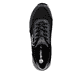Baskets basses remonte noires pour femme D0T09-04 avec imprimé léopard. Semelle extérieure de la chaussure.