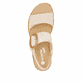 Beige remonte Riemchensandalen R6853-61 mit einem Klettverschluss. Schuh von oben.