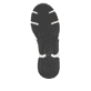 Tiefschwarze vegane remonte Damen Slipper D1S02-04 mit elastischem Schaftrand. Schuh Laufsohle.