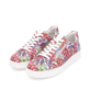Mehrfarbige remonte Damen Sneaker Low D2E02-90 mit einem Reißverschluss. Schuhpaar seitlich schräg.
