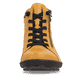 Gelbe remonte Damen Kurzstiefel R1455-68 mit wasserabweisender TEX-Membran. Schuh von vorne.