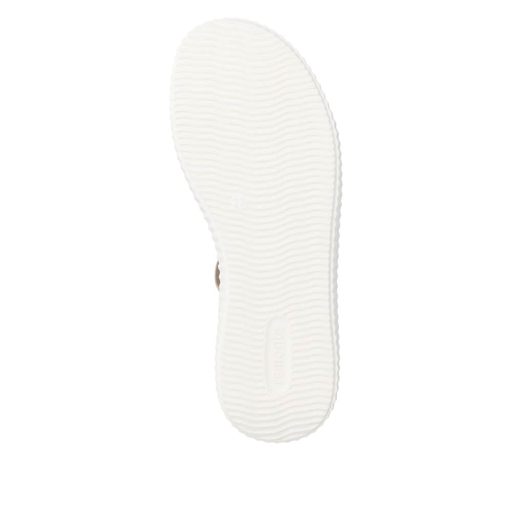 Beige remonte Riemchensandalen D3L52-60 mit einem Gummizug sowie Extraweite H. Schuh Laufsohle.