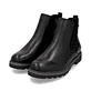 Schwarze remonte Chelsea Boots D2Q70-00 mit wasserabweisender remonteTEX-Membran. Schuhpaar seitlich schräg.