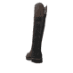
Nachtschwarze remonte Damen Hochschaftstiefel R6581-02 mit einer Profilsohle. Schuh von hinten