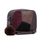 remonte Umhängetasche Q0674-35 in Rot-Kombi mit Reißverschluss, verstellbarem Schulterriemen und flauschigem Anhänger. Linksseitig.
