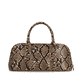Sac à main remonte Q0673-25 avec motif serpent avec poignée de transport, bandoulière et poche intérieure. Arrière.