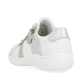 Weiße remonte Damen Schnürschuhe D1E00-81 mit einem Reißverschluss. Schuh von hinten.
