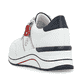 Weiße remonte Damen Sneaker Low D0T04-81 mit Reißverschluss sowie Extraweite H. Schuh von hinten.
