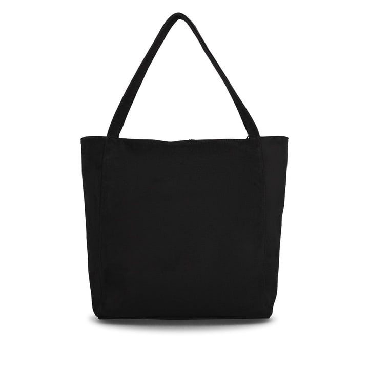Sac bandoulière remonte Q0727-01 en noir avec un compartiment principal spacieux et fermeture éclair. Verso.
