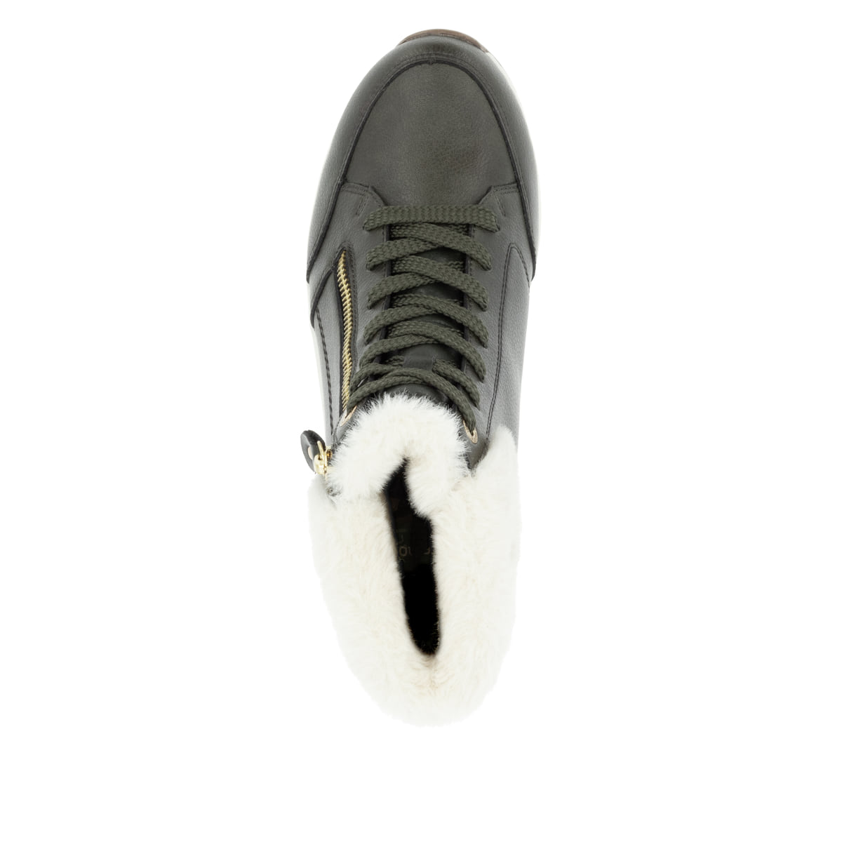 Grüne remonte Damen Schnürstiefel D0T77-52 mit wasserabweisender TEX-Membran. Schuh Laufsohle.