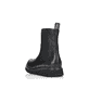 
Nachtschwarze remonte Damen Chelsea Boots D3970-01 mit einer leichten Profilsohle. Schuh von hinten