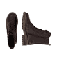 Dunkelbraune remonte Damen Schnürstiefel D0B84-25. Schuh von oben, liegend.