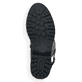 Schwarze remonte Hochschaftstiefel R6590-01 mit einem Reißverschluss. Schuh Laufsohle.
