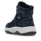 Dunkelblaue remonte Damen Schnürstiefel D3Q70-14. Schuh von hinten.