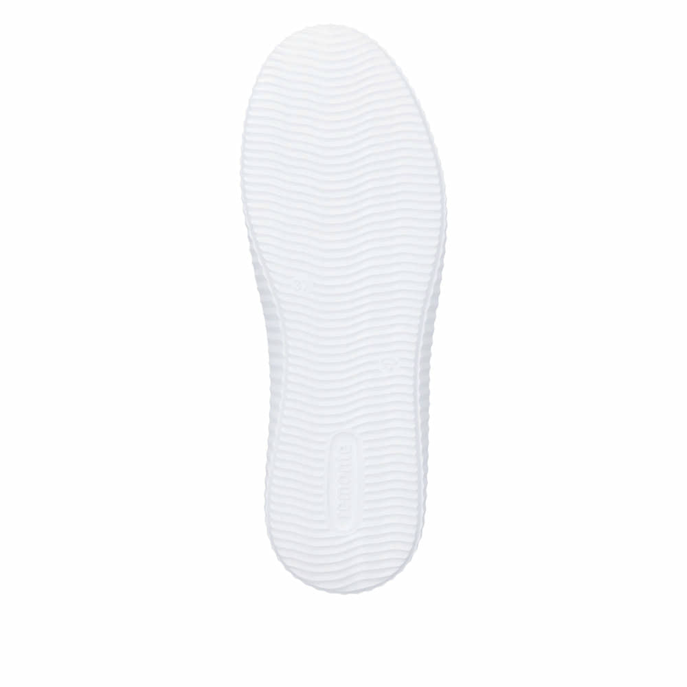 Chaussures à lacets remonte blanches femme D3E05-80 avec fermeture éclair. Semelle extérieure de la chaussure.
