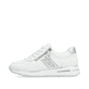 Weiße remonte Damen Sneaker Low D1G00-80 mit einem Reißverschluss. Schuh Außenseite.