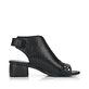 Schwarze remonte Riemchensandaletten R8772-00 mit einem Klettverschluss. Schuh Innenseite.