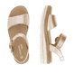 Rosane remonte Riemchensandalen D0Q52-31 mit einem Klettverschluss. Schuh von oben, liegend.