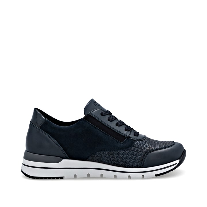 Blaue remonte Damen Sneaker R6714-14 mit Reißverschluss sowie der Komfortweite G. Schuh Innenseite.