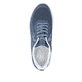 Mocassins remonte bleus pour femme D2V04-12 avec bande élastique. Chaussure vue de dessus.