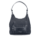 Sac bandoulière remonte Q0725-14 en bleu avec un compartiment principal spacieux, fermeture éclair et deux poches extérieures. Face avant.
