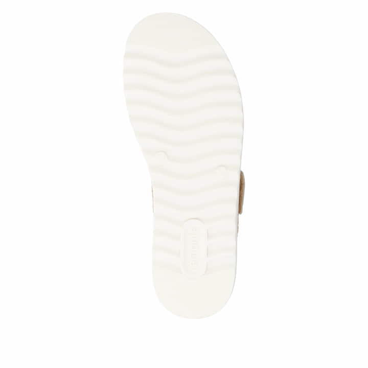 Metallische remonte Keilsandaletten D0Q63-90 mit einem Klettverschluss. Schuh Laufsohle.