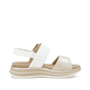 Weiße remonte Riemchensandalen D1J53-80 mit einem Klettverschluss. Schuh Innenseite.