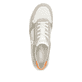 Weiße remonte Damen Schnürschuhe D1E06-80 mit einem Reißverschluss. Schuh von oben.