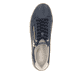 Blaue remonte Damen Sneaker Low D2E00-14 mit Reißverschluss sowie Komfortweite G. Schuh von oben.